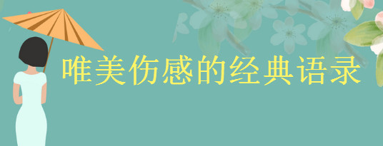 關(guān)于唯美傷感的經(jīng)典語(yǔ)錄精選,形容淡淡憂傷的句子