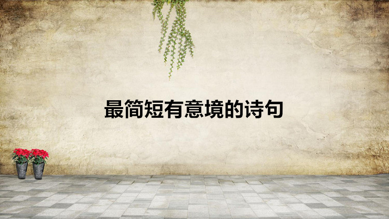 最簡短有意境的詩句有哪些?那些冷門又驚艷的詩詞盤點
