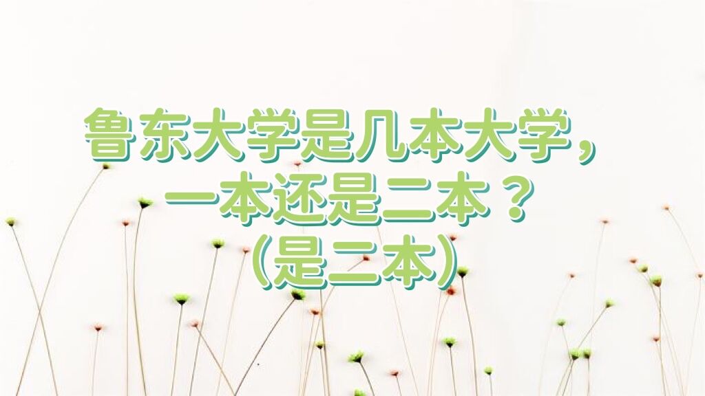 1651895844991107.jpg 魯東大學是幾本大學,一本還是二本?(是二本)